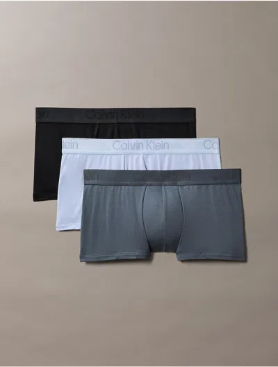 CALVIN KLEIN MEN'S CK BLACK 3-PACK LOW RISE TRUNK