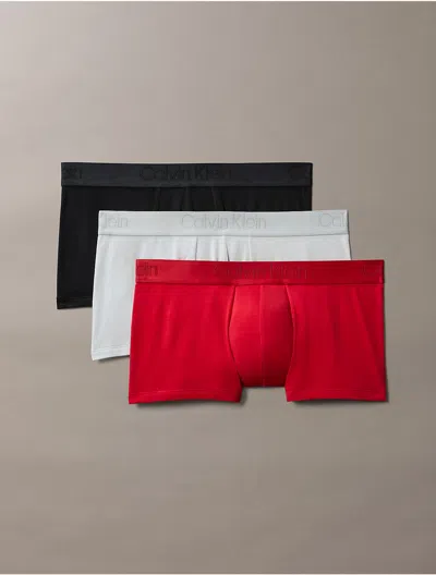 CALVIN KLEIN MEN'S CK BLACK 3-PACK LOW RISE TRUNK