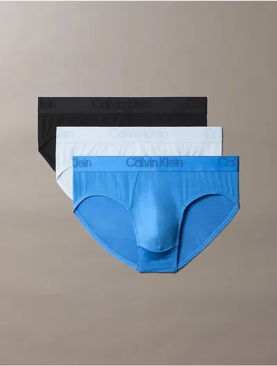 Calvin Klein Men's Ck Black 3-pack Hip Brief In Multi