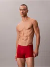 Calvin Klein Men's Ck Black Trunk In Red