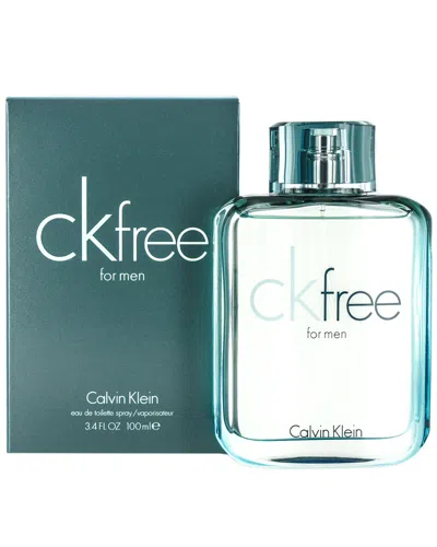 Calvin Klein Men's Ck Free 3.4oz Edt Spray In Transparent