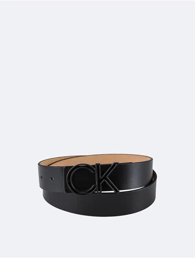 Calvin Klein Men's Ck Monogram Buckle Belt In Black