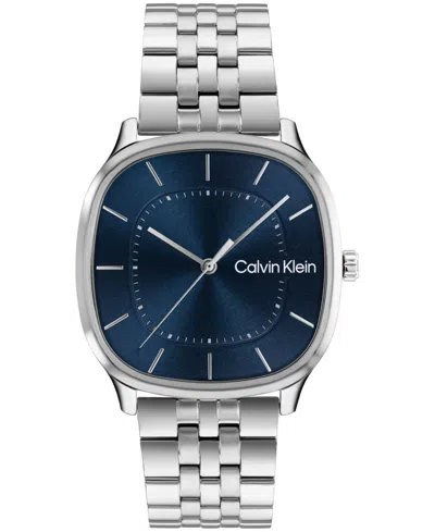 Calvin Klein Men's Ck Shape Silver-tone Stainless Steel Bracelet Watch 37mm In Multi