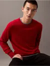 Calvin Klein Men's Classic Cashmere Crewneck Sweater In Scarlet Sage