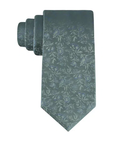Calvin Klein Men's Classic Fit Ashmore Floral Tie In Green