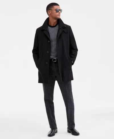 Calvin Klein Men's Classic-fit Coleman Overcoat In Black