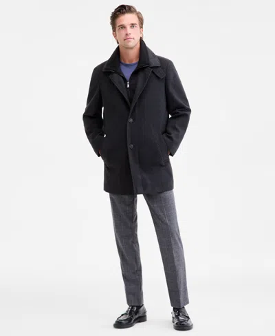Calvin Klein Men's Classic-fit Coleman Overcoat In Black