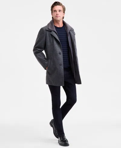 Calvin Klein Men's Classic-fit Coleman Overcoat In Gray