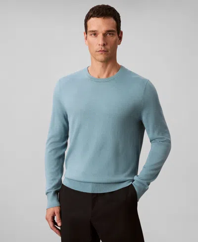Calvin Klein Men's Classic Fit Crewneck Sweater In Blue