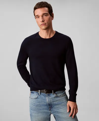 Calvin Klein Men's Classic Fit Crewneck Sweater In Blue