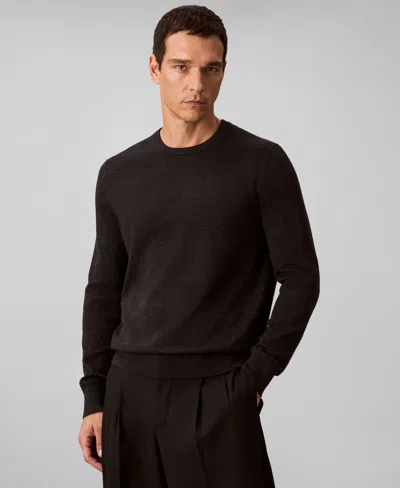 Calvin Klein Men's Classic Fit Crewneck Sweater In Brown