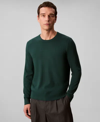 Calvin Klein Men's Classic Fit Crewneck Sweater In Green