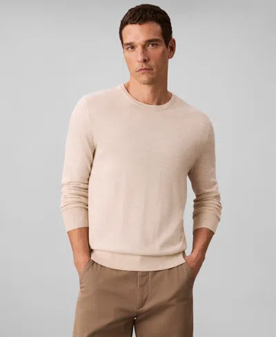 Calvin Klein Men's Classic Fit Crewneck Sweater In Neutral
