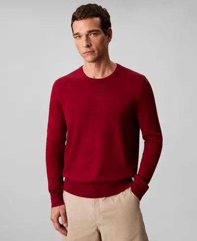 Calvin Klein Men's Classic Fit Crewneck Sweater In Red