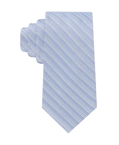 Calvin Klein Men's Classic Fit Manzon Striped Tie In Blue
