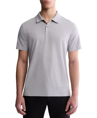 Calvin Klein Men's Classic-fit Performance Polo Shirt In Alloy