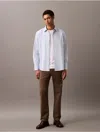 Calvin Klein Men's Classic Stretch Button-down Shirt In Niagara Mist