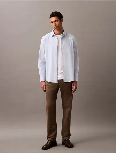 Calvin Klein Men's Classic Stretch Button-down Shirt In Niagara Mist