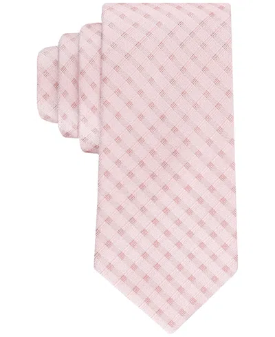 Calvin Klein Men's Cobb Grid Tie In Pink