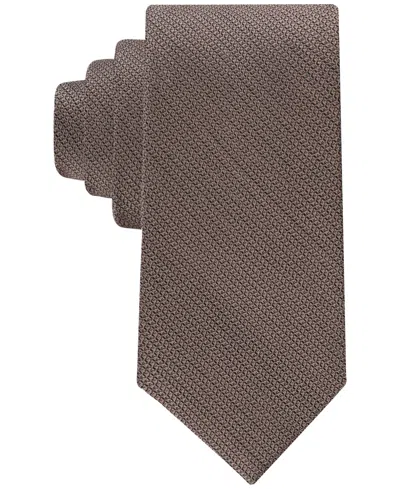Calvin Klein Men's Colton Textured Solid Tie In Brown