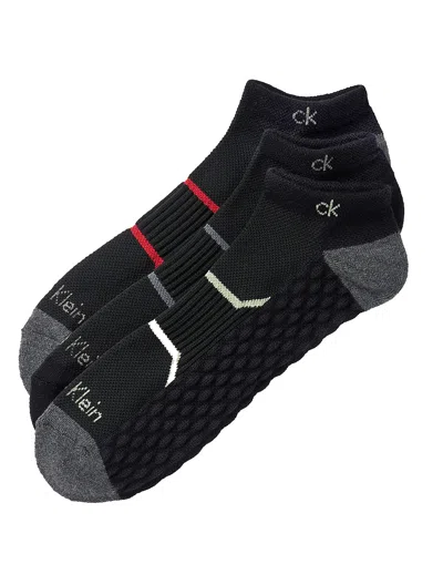 CALVIN KLEIN MEN'S COMBED COTTON 3-PACK CUSHION NO SHOW SOCKS