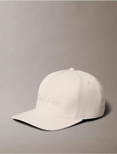 Calvin Klein Men's Compact Monogram Logo Baseball Cap In White