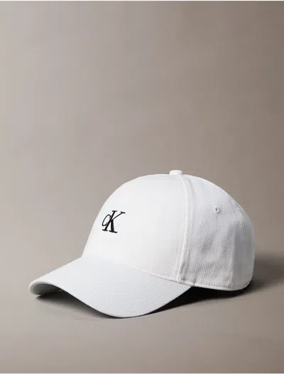 Calvin Klein Men's Compact Monogram Logo Baseball Cap In Bone White
