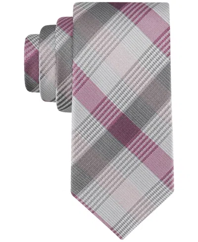 Calvin Klein Men's Concord Grid Tie In Pink