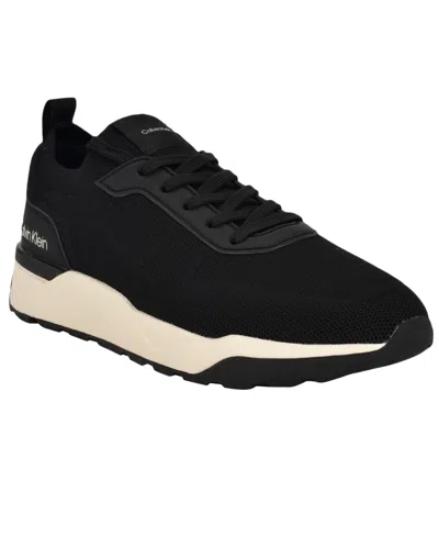 Calvin Klein Men's Condro Casual Lace-up Sneakers In Black