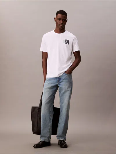 Calvin Klein Men's Contrast Box Logo Graphic Classic T-shirt