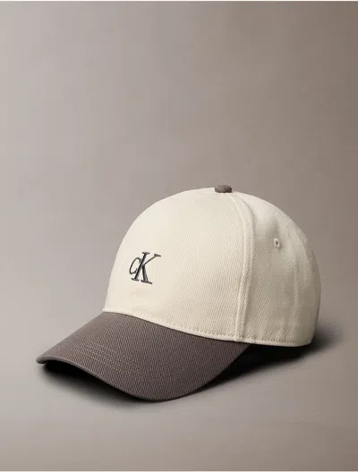Calvin Klein Men's Contrast Embroidered Logo Baseball Cap In Red