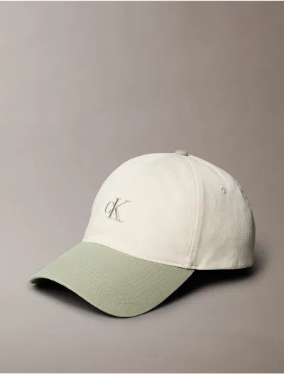 Calvin Klein Men's Contrast Embroidered Logo Baseball Cap In Tea