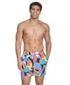 CALVIN KLEIN MEN'S CORE EURO REGULAR-FIT QUICK-DRY 5" SWIM TRUNKS WITH COMPRESSION SHORT LINER