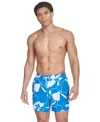 Calvin Klein Men's Core Euro Regular-fit Quick-dry 5" Swim Trunks With Compression Short Liner In Blue Multi