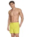 Calvin Klein Men's Core Euro Regular-fit Quick-dry 5" Swim Trunks With Compression Short Liner In Citrus