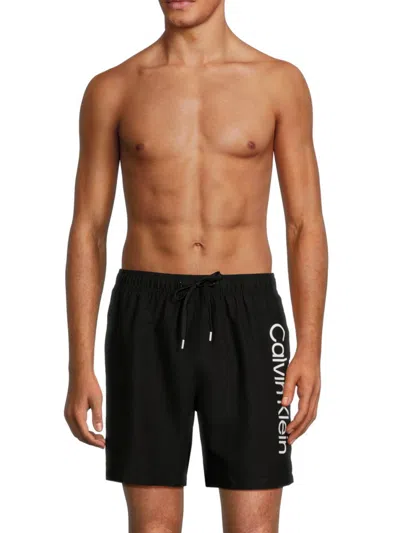 Calvin Klein Men's Core Volley Logo Swim Shorts In Black