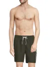 Calvin Klein Men's Core Volley Logo Swim Shorts In Olive