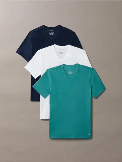 Calvin Klein Men's Cotton Blend 3-pack T-shirt In Multi