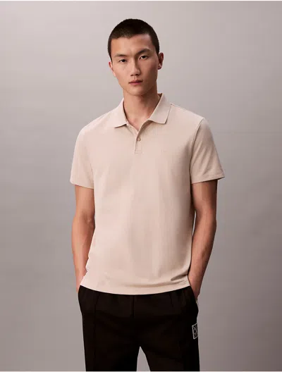 Calvin Klein Men's Cotton Blend Classic Polo Shirt In Gray