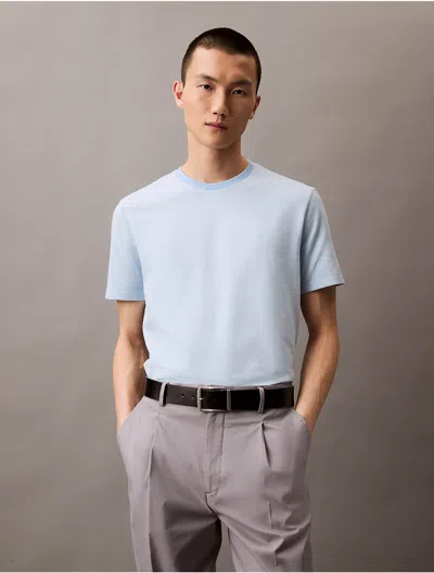 Calvin Klein Men's Cotton Blend Classic T-shirt In Chambray Blue