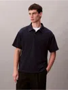 Calvin Klein Men's Cotton Blend Pique Classic Polo Shirt In Blue