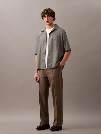 Calvin Klein Men's Cotton Blend Tech Stretch Trouser In Bungee Cord