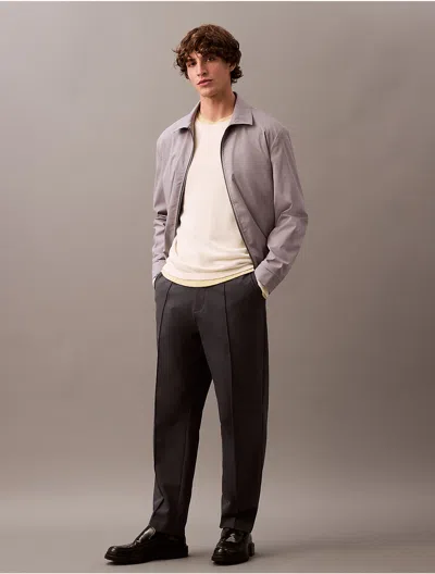 Calvin Klein Men's Cotton Blend Tech Stretch Trouser In Ebony