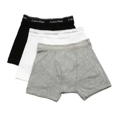 Calvin Klein Men's Cotton Classic Fit 3-pack Boxer Brief In Black/ White In Multi