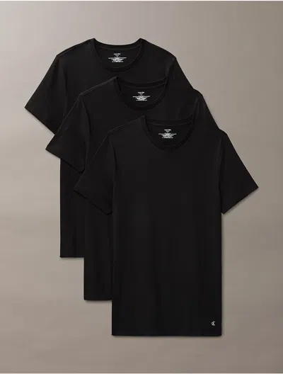 Calvin Klein Men's 3-pack Cotton Classics Crewneck T-shirts In Black