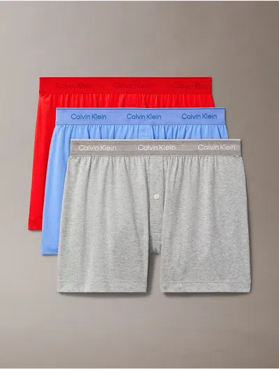Calvin Klein Men's Cotton Classics 3-pack Knit Boxer In Multi