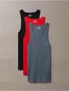 Calvin Klein Men's Cotton Classics 3-pack Tank Top In Gray