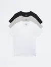 Calvin Klein Men's Cotton Classics 3-pack V-neck T-shirt In Grey Heather White Black