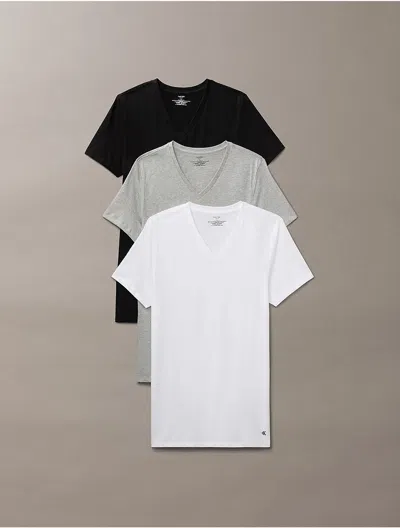 Calvin Klein Men's Cotton Classics 3-pack V-neck T-shirt In Heather Grey / Black / White