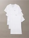 Calvin Klein Three T-shirts With Round Necks And Short Sleeves In White